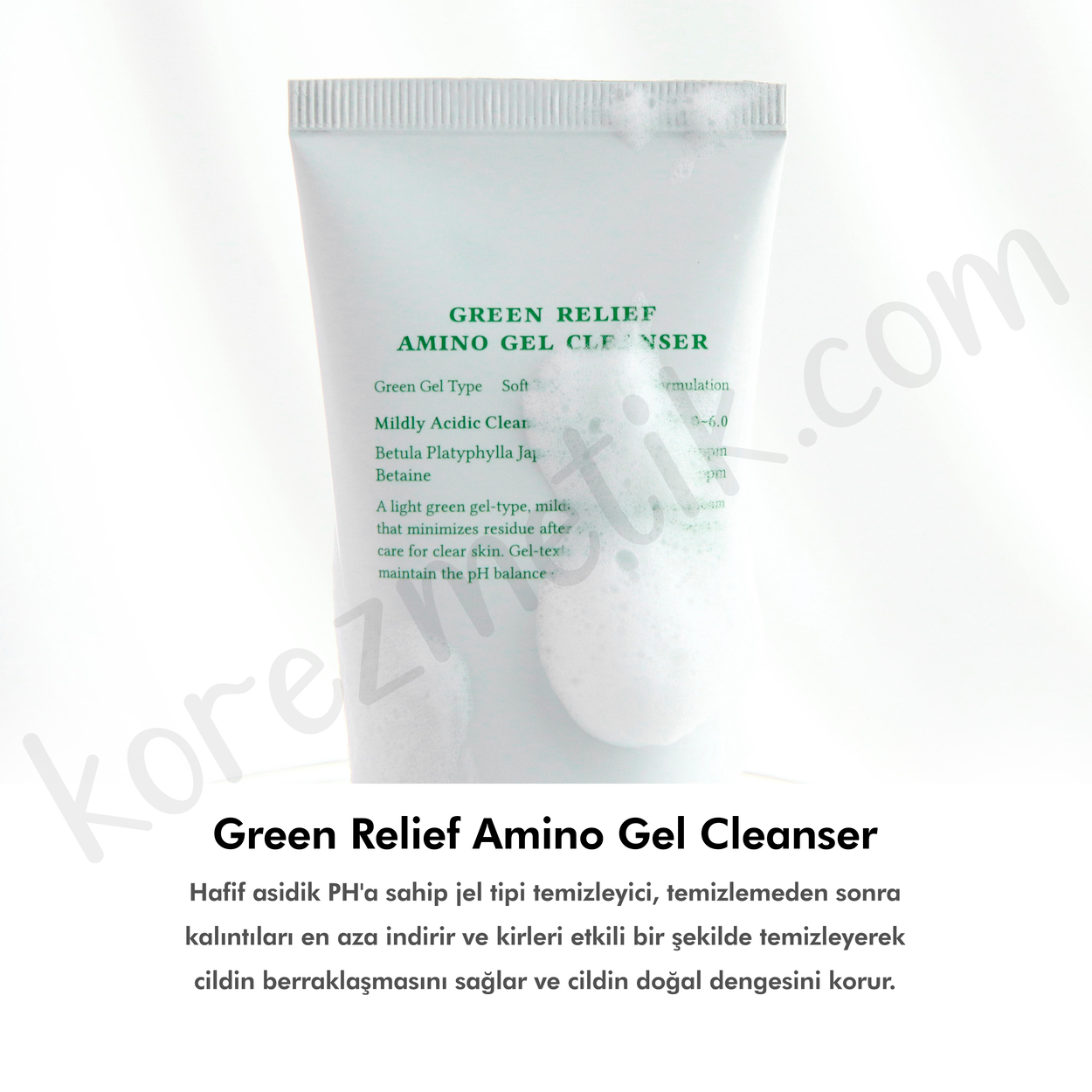 Dr. Althea Green Relief Amino Gel Cleanser - Düşük PHlı Betaine ve Hyaluronik Asit İçeren Gözenek Karşıtı Nazik Ve Etkili Temizleyici Jel - 100ml