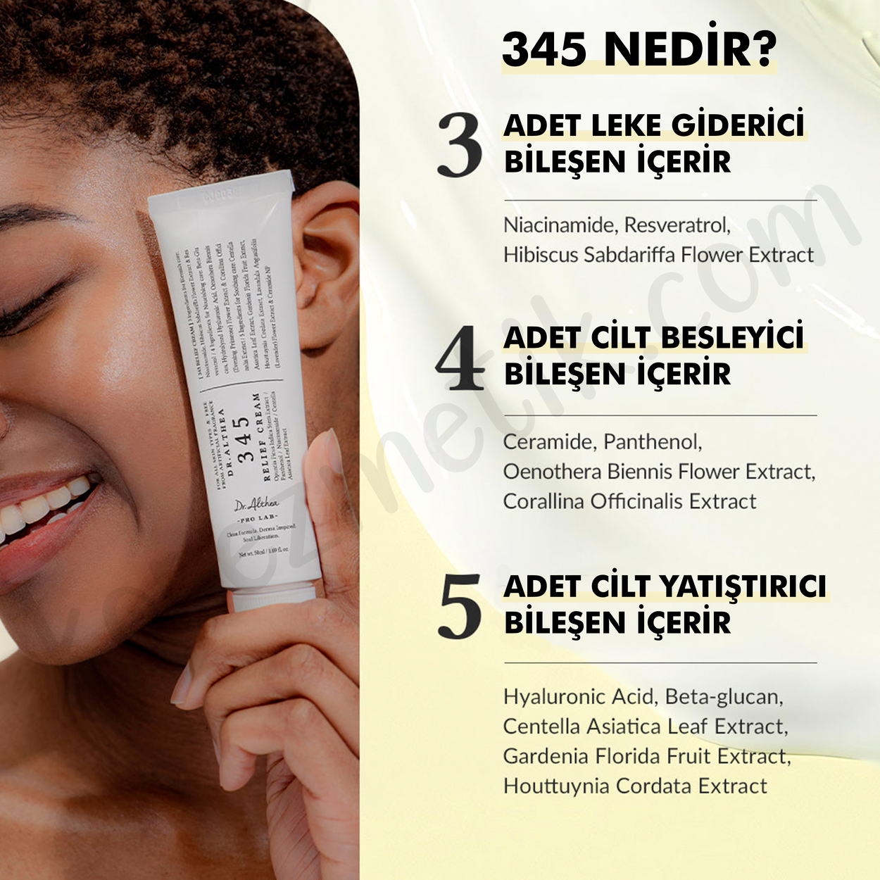 Dr. Althea 345 Relief Cream - Resveratrol İçeren Akne Karşıtı, Yatıştırıcı, Yenileyici, Besleyici Ve Nemlendirici Bakım Kremi - 50ml