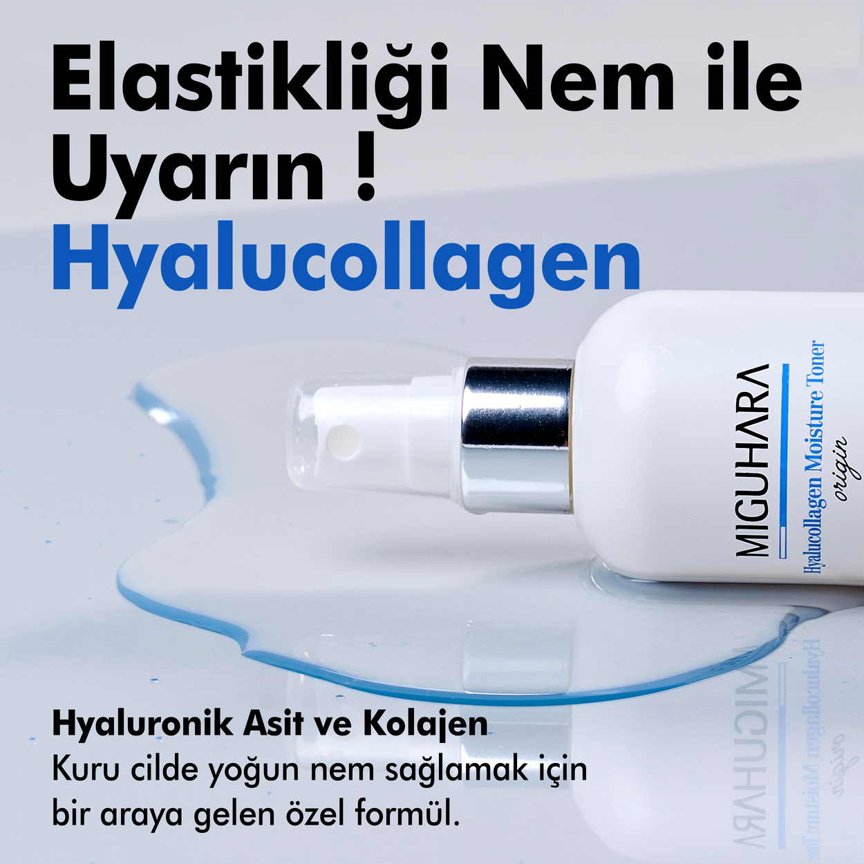 Miguhara Kolajen İçeren Cilt Nemlendirici ve Gençleştirici Hyalucollagen Moisture Tonik Mist - 120ml