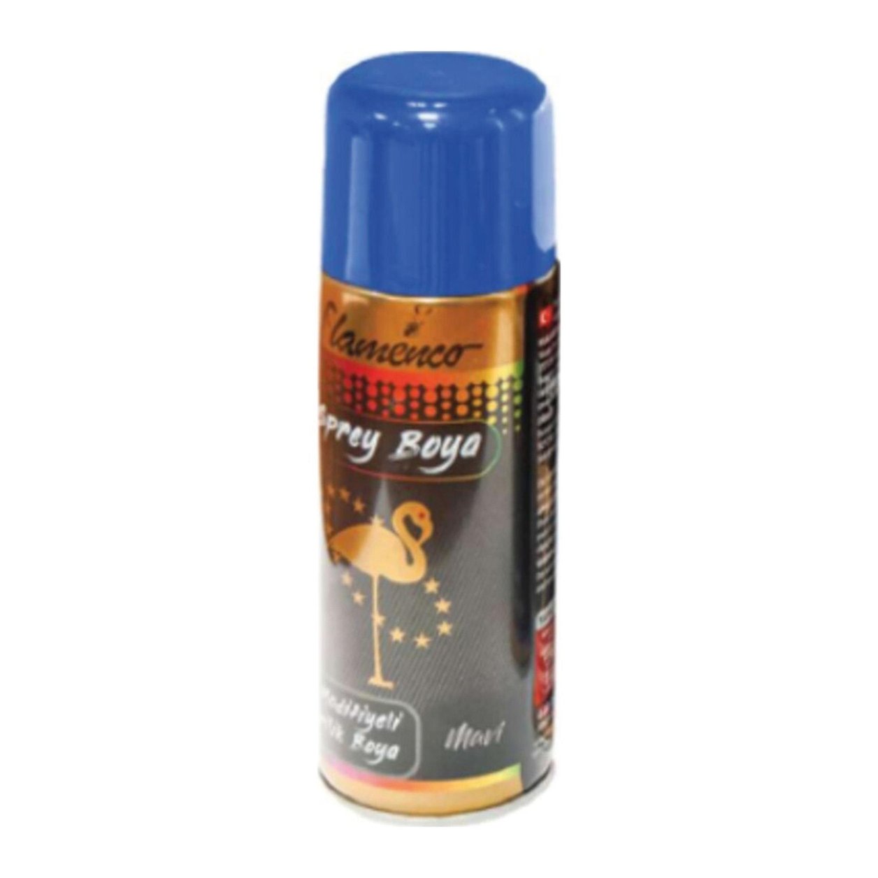 FLAMENCO 400 Ml Modifiyeli Parlak Sprey Akrilik Boya Hızlı Kuruma Özelliği Yeni Tarihli Mavi