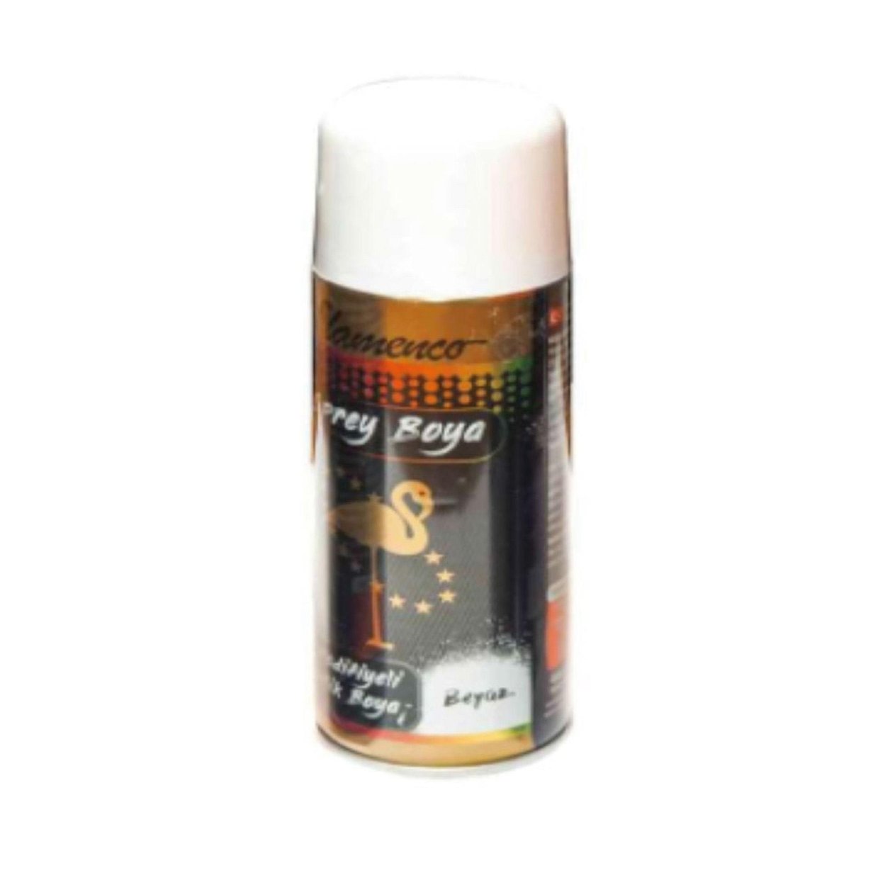 FLAMENCO 400 Ml Modifiyeli Parlak Sprey Akrilik Boya Hızlı Kuruma Özelliği Yeni Tarihli Beyaz