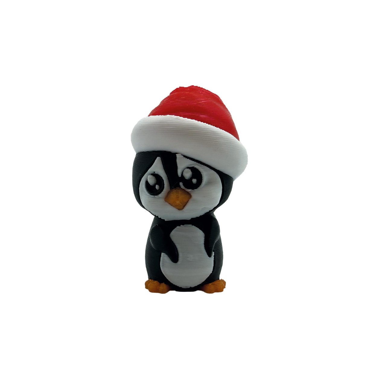 Sevimli Yılbaşı Şapkası Takmış Penguen Anahtarlık
