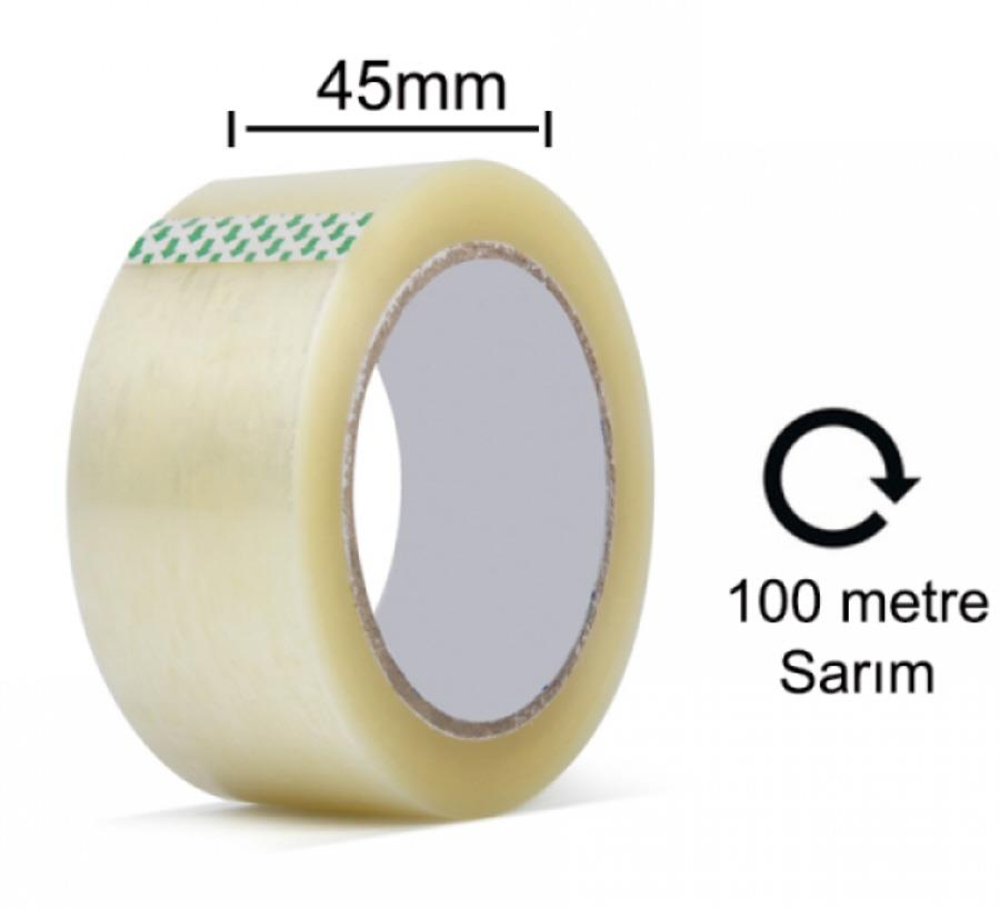 Fdm Şeffaf Koli Bandı 45 mmx100 Metre