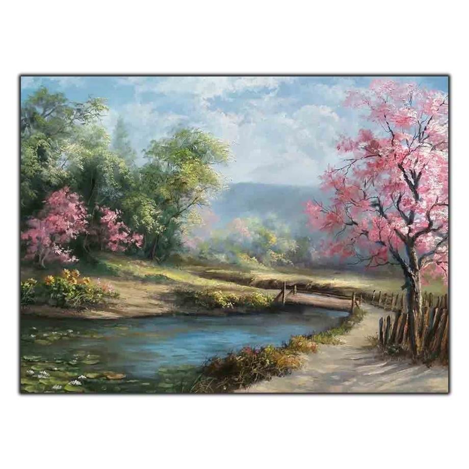 PEMBE YAPRAKLI AĞAÇLAR VE GÖL ORİJİNAL YAĞLI BOYA TABLO ürününe, ORİJİNAL YAĞLI BOYA TABLOLAR kategorisinden hemen satın alabilirsiniz.
