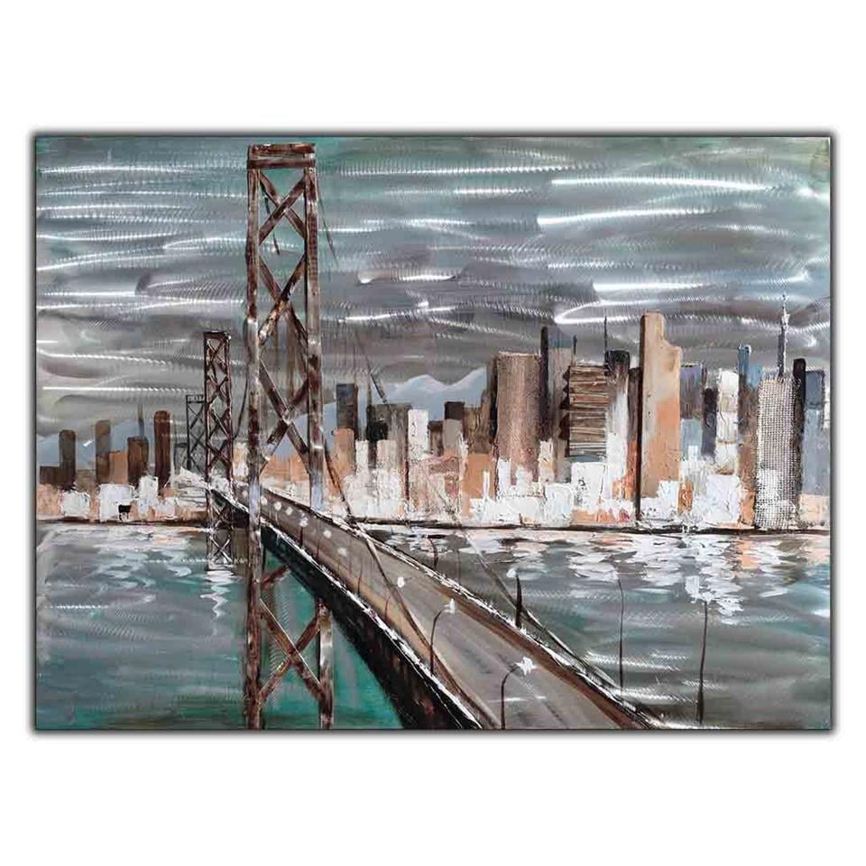 San Francisco – Oakland Körfez Köprüsü VE ŞEHİR MANZARASI YAĞLI BOYA DOKULU TABLO ürününe, YAĞLI BOYA DOKULU TABLOLAR kategorisinden hemen satın alabilirsiniz.