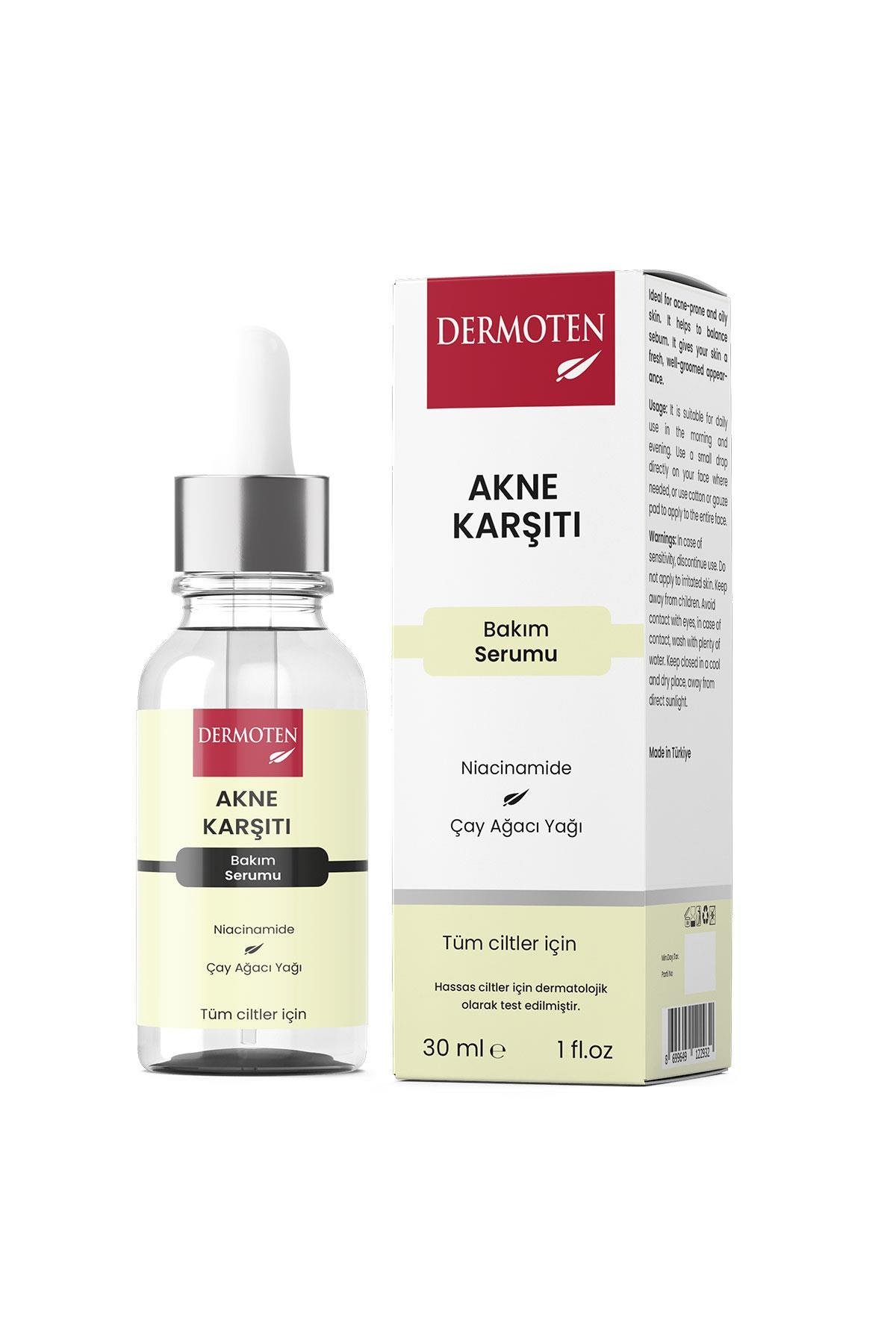 Akne Karşıtı, Niacinamide ve Çay Ağacı Yağlı Cilt Bakım Serumu 30 ml