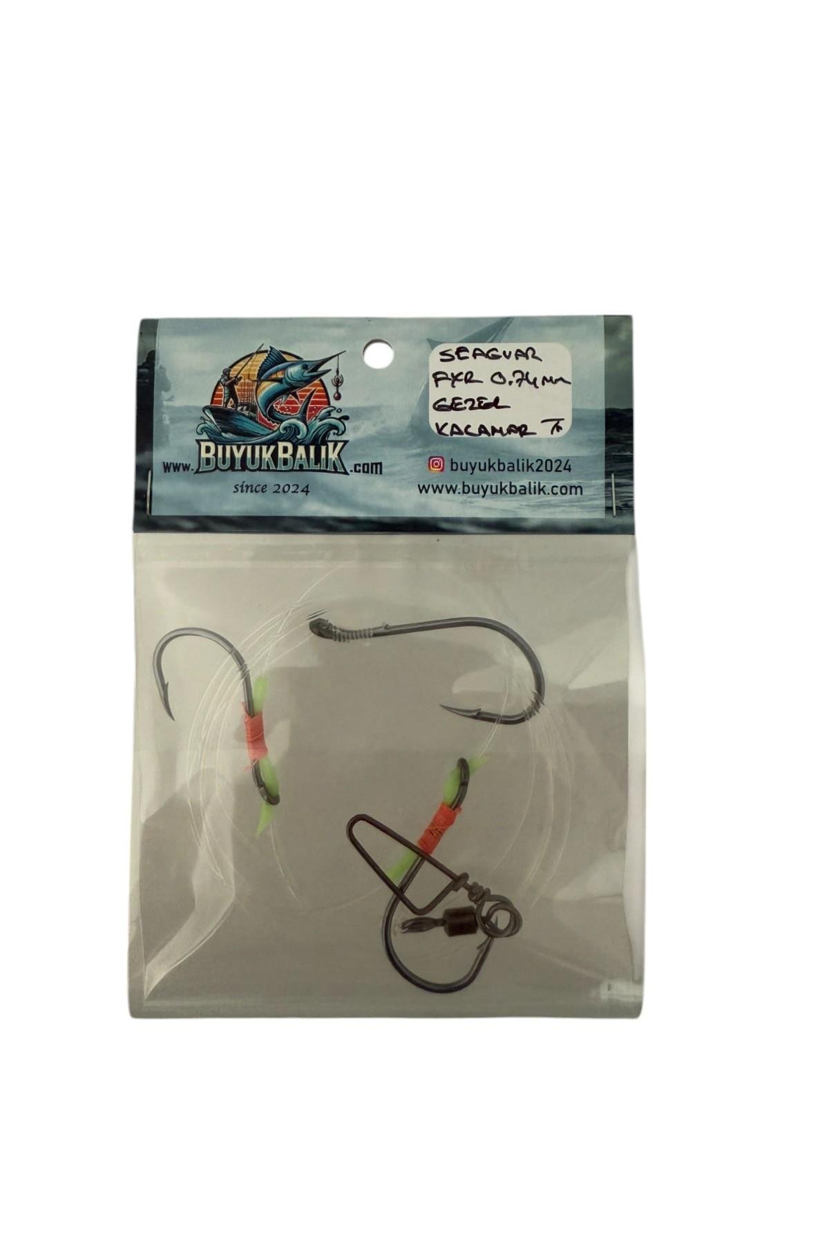 Sübye ve Kalamar Takımı İki Gezerli Üç İğneli Seaguar fxr 0.74mm