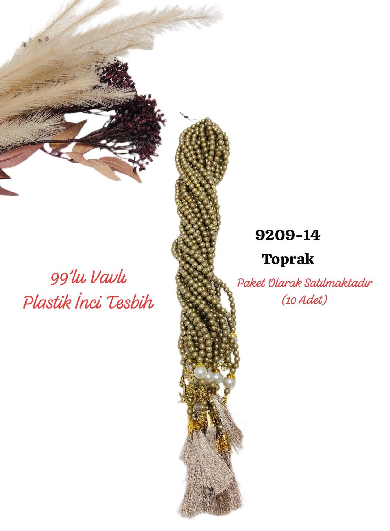 9209 99'lu Vavlı Plastik Tesbih