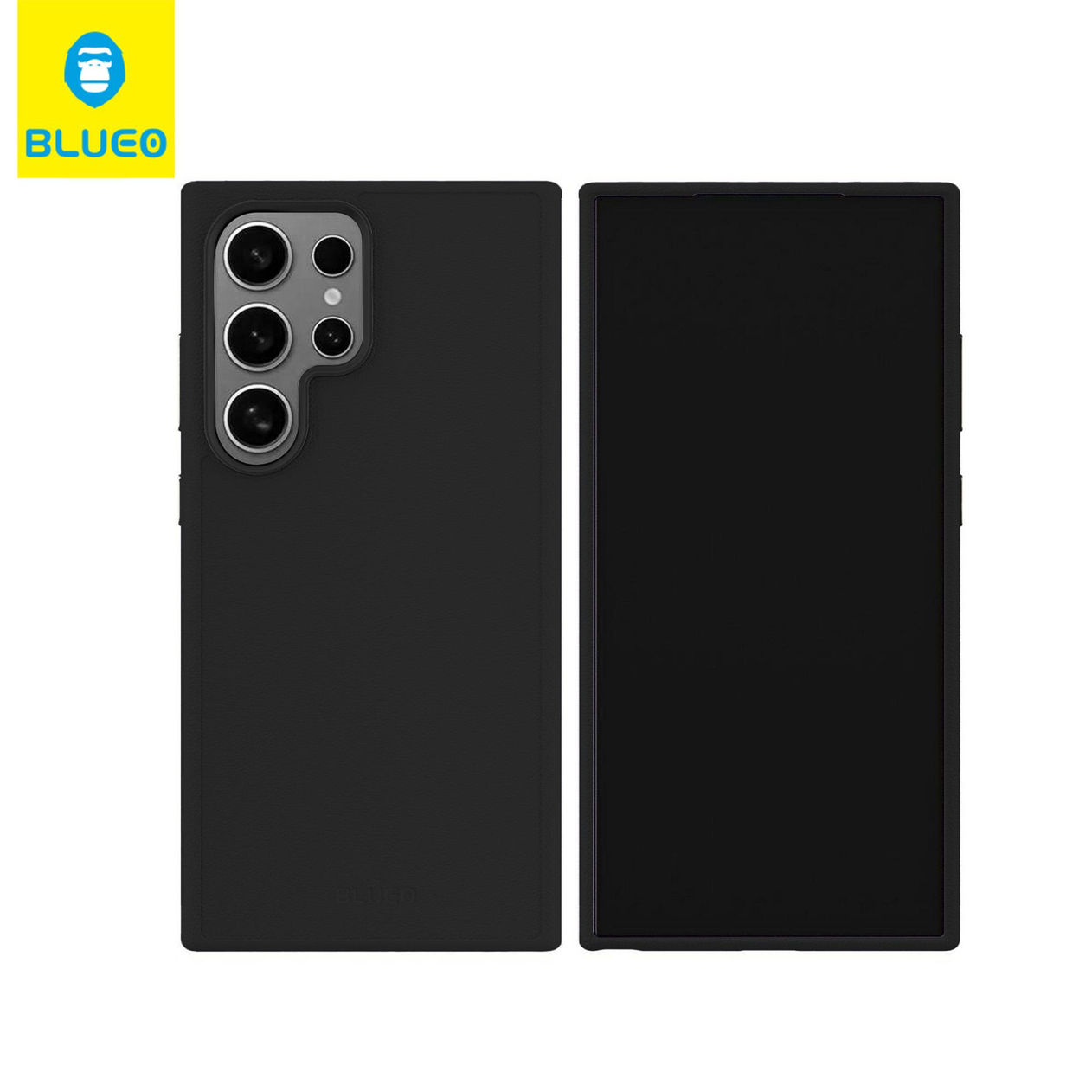 BLUEOB Synthetic Leather Samsung S24 PU Deri Metal Kamera Koruma Çıkıntılı Hava Kanallı Kılıf