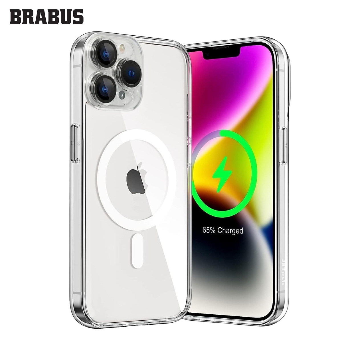 BRABUS iPhone 14 Pro MagSafe Özellikli Kamera Lens Mercek Korumalı İnce Slim Yumuşak Fox Silikon Kılıf