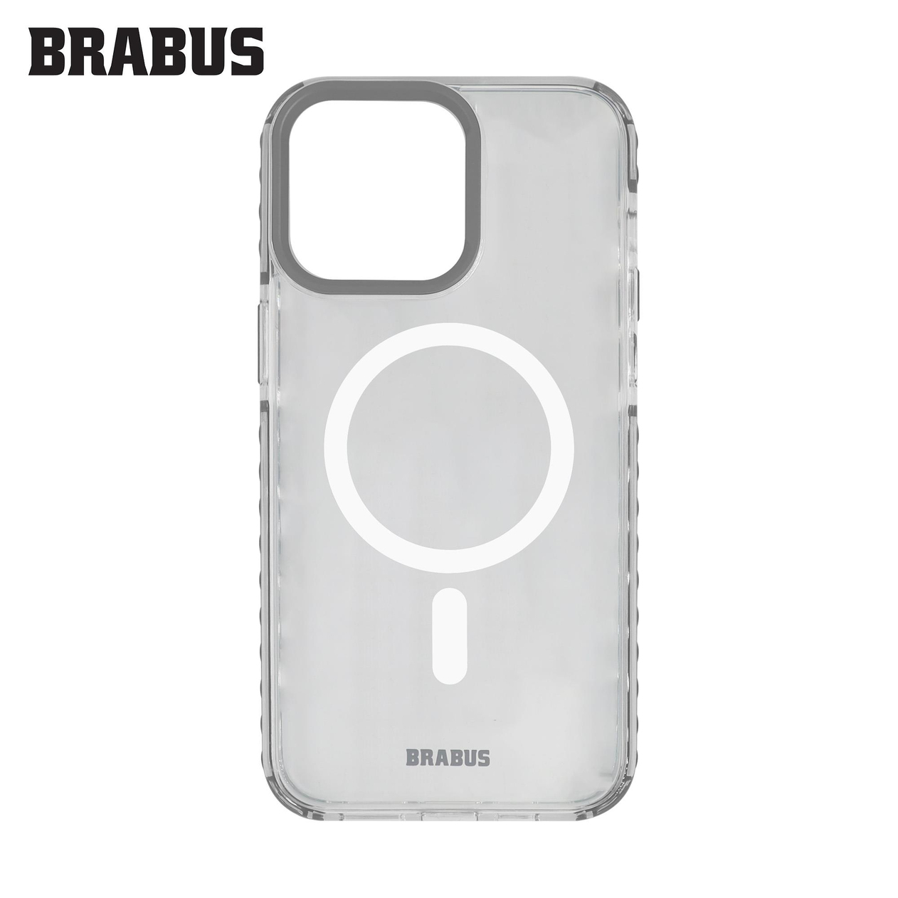 BRABUS iPhone 15 MagSafe Özellikli Ekstra Yan Katman Korumalı Anti-Shock Şeffaf Dump Silikon Kılıf