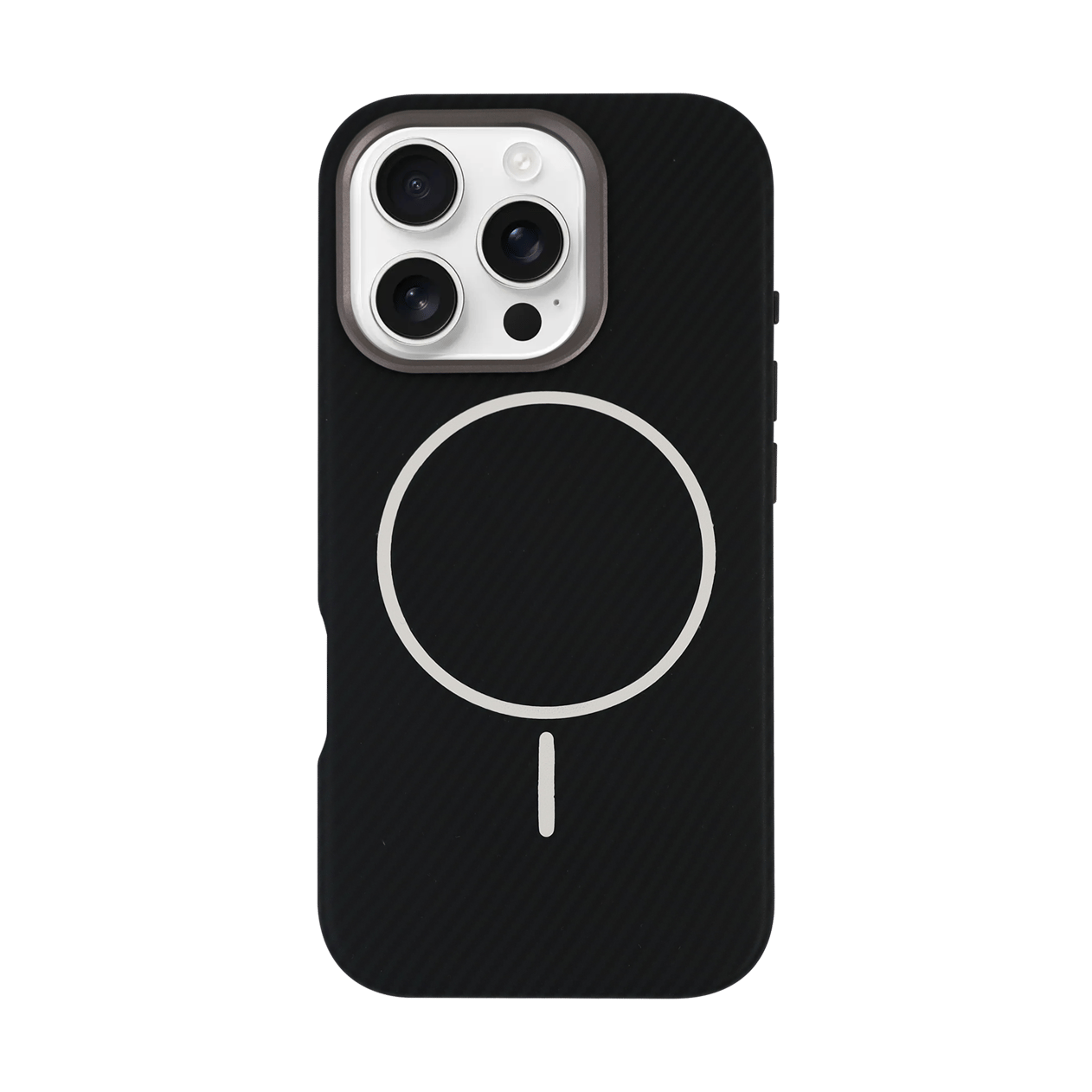 BRABUS iPhone 16 Pro Uyumlu Karbon Fiber Baskı Kaplamalı MagSafe Özellikli Patch Kılıf