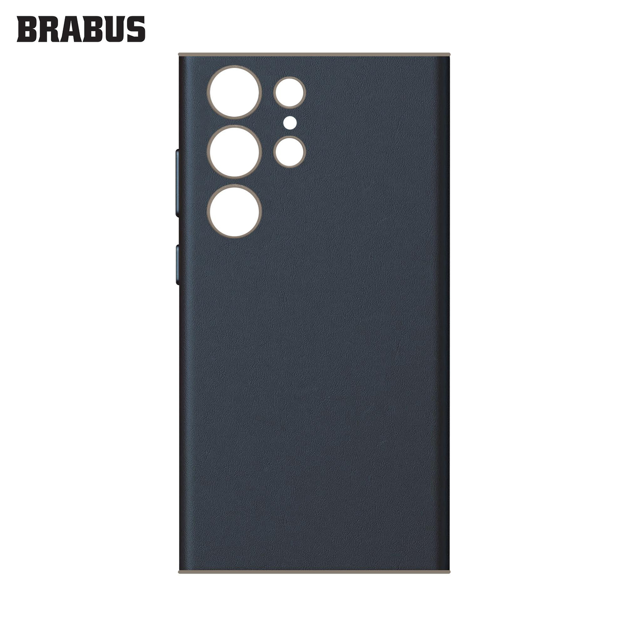 BRABUS Samsung S24 Ultra Uyumlu Suni Deri Lens Korumalı Gun Cover Kılıf