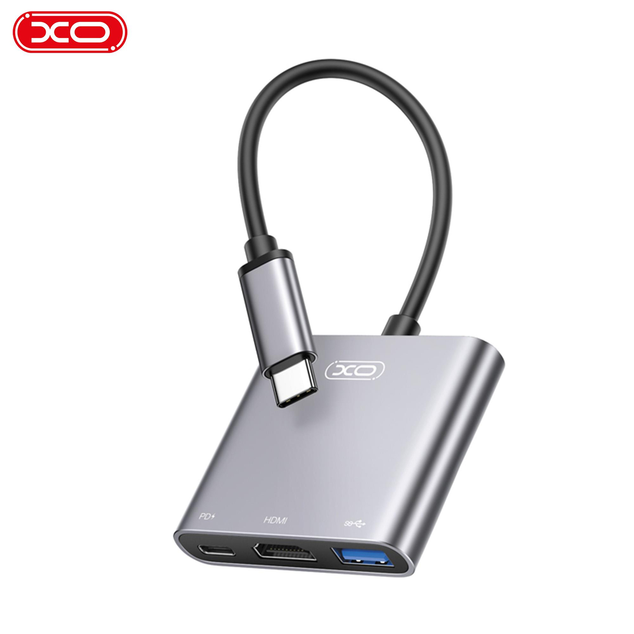 XO HUB011 TYPE-C Çıkışlı USB 3.0 / PD Şarj / 4K Hdmi Destekli Görüntü Aktarım USB Çoklayıcı HUB