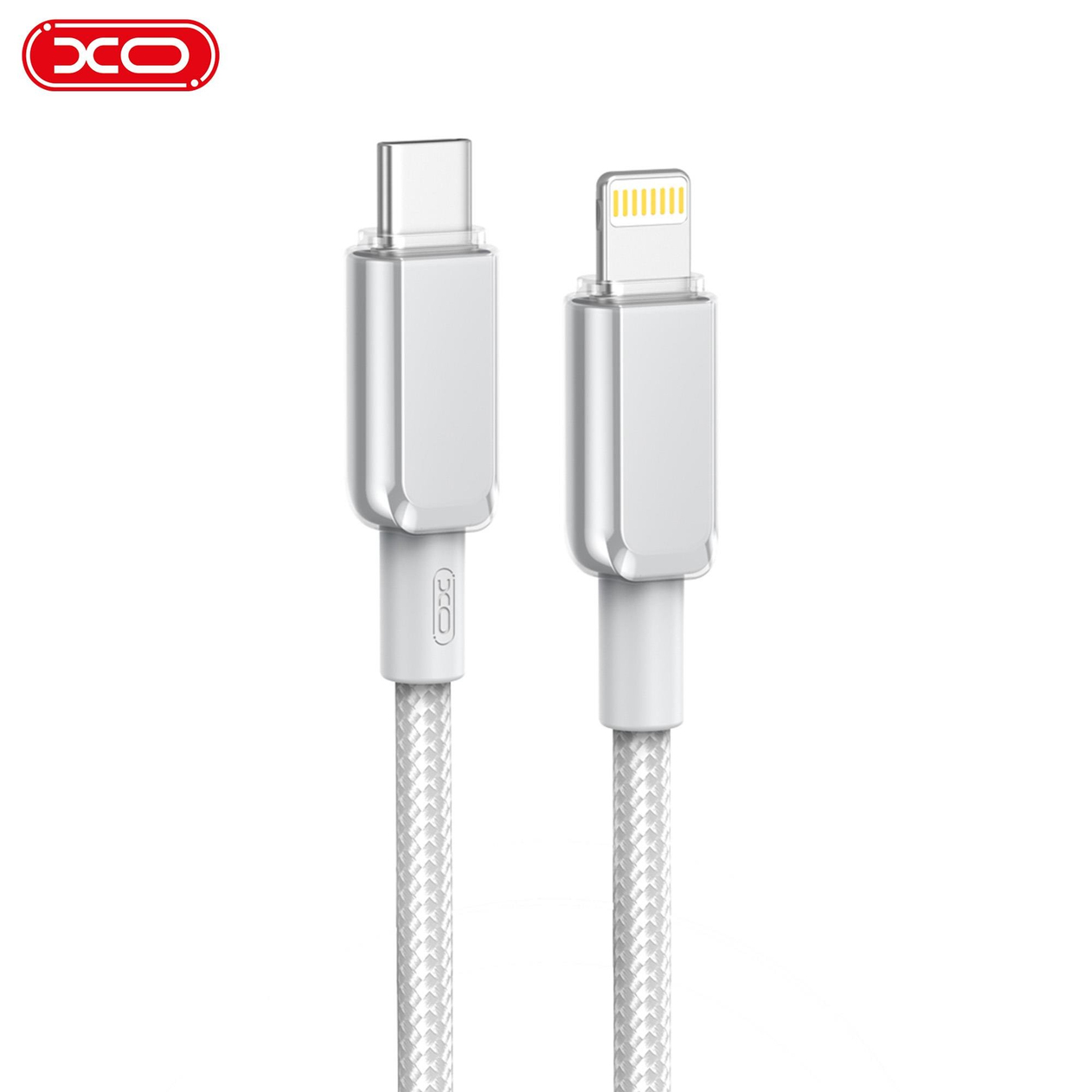 XO NB-Q250A 27W PD GaN Hızlı Fast Destekli TYPE-C (USB-C) to Lightning İp Örgülü Data Şarj Kablosu
