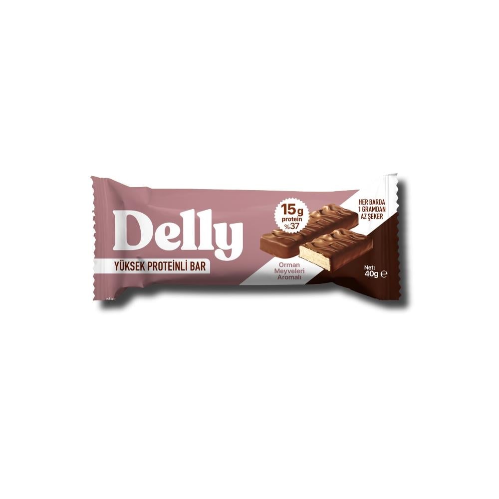 Çikolata Kaplı Orman Meyveleri Aromalı Yüksek Proteinli Bar 12 Adet X 40 g