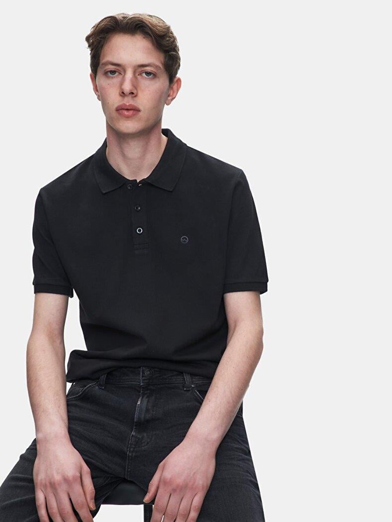 Ltb Wınado Erkek Polo Yaka Kısa Kol Regular Siyah T-Shirt 1225845086089Little Big1225845086089