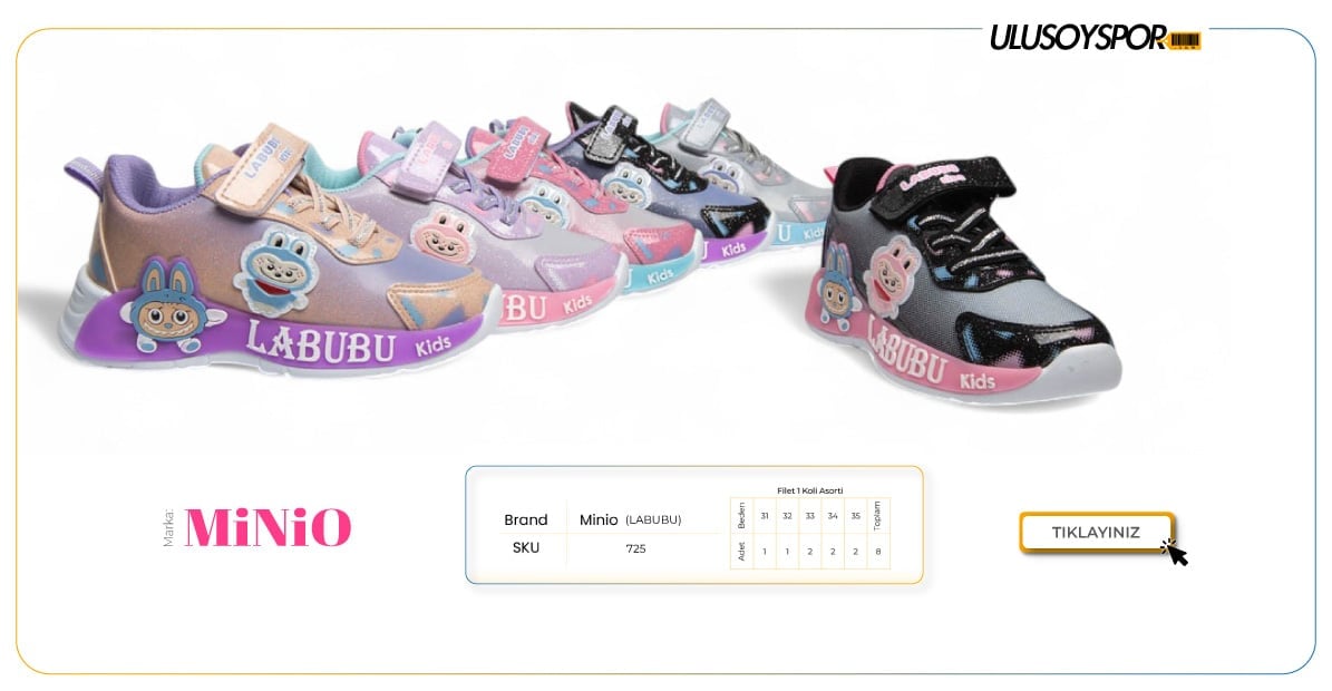 Minio Labubu Patik Filet Ayakkabılar