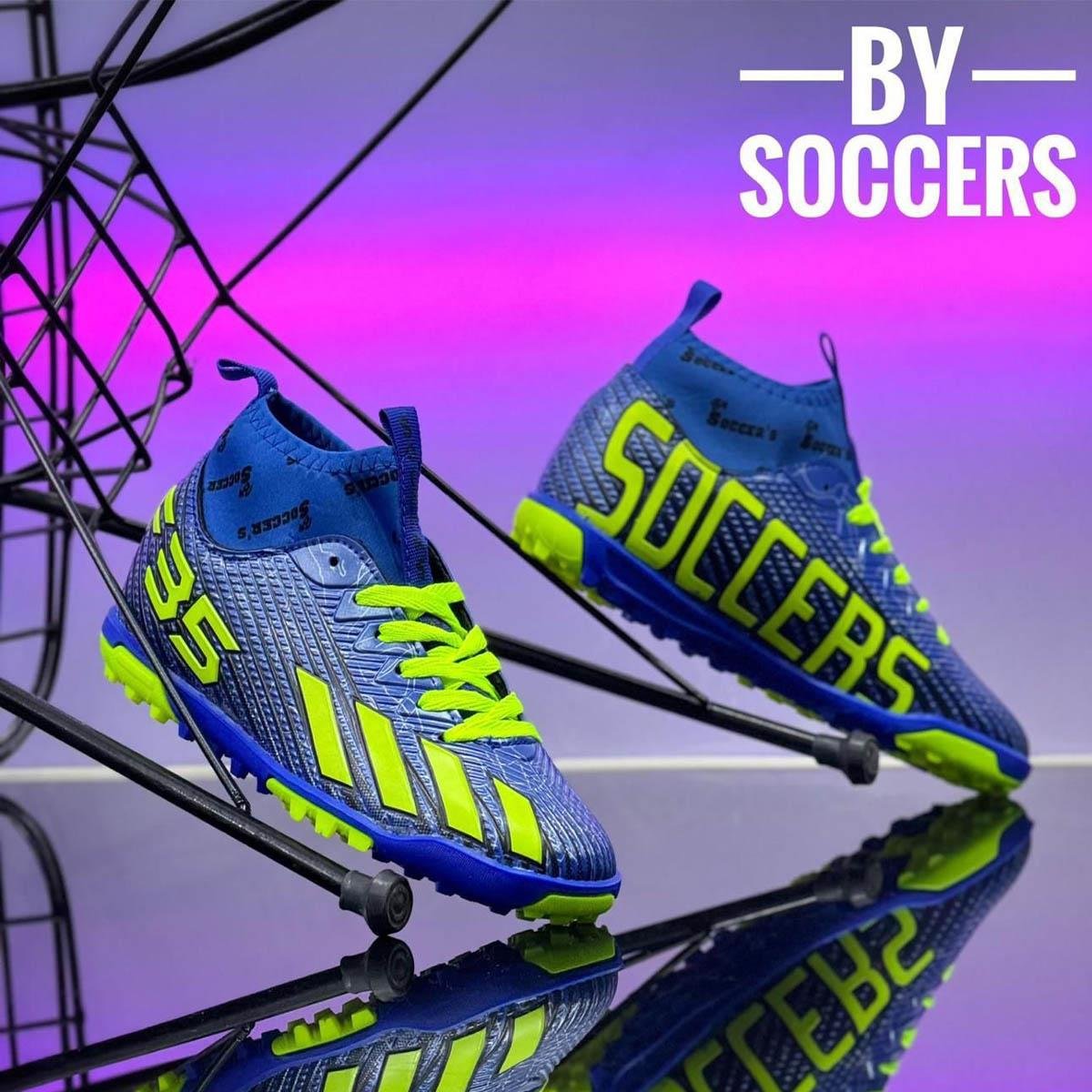 By Soccer'sBy Soccers Erkek F35 Halı Saha Mavi Sarı