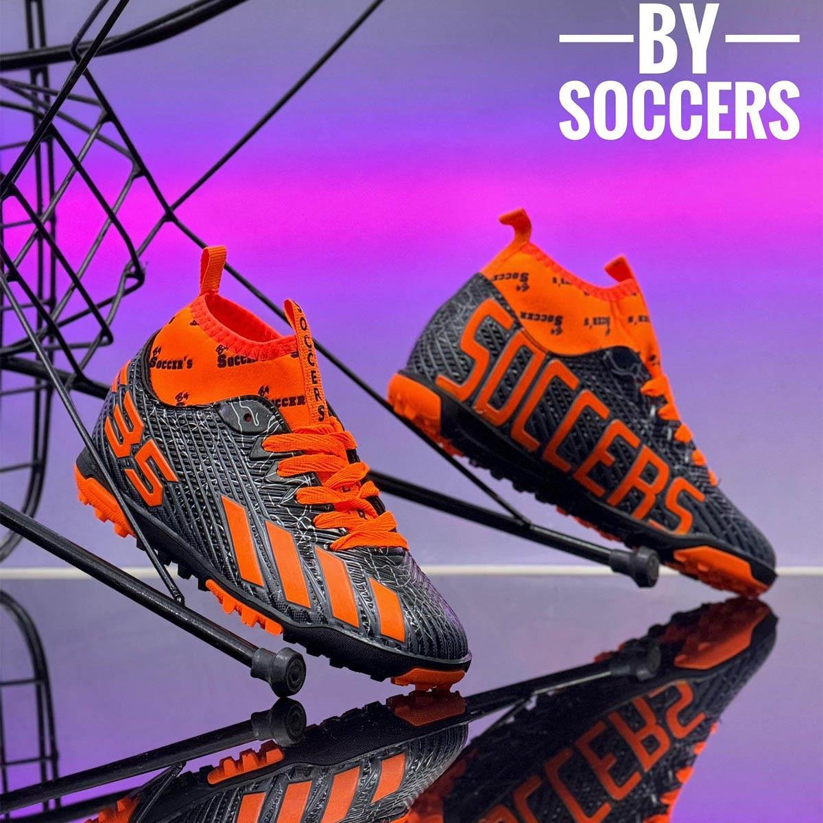 By Soccer'sBy Soccers Erkek F35 Halı Saha Siyah Oranj