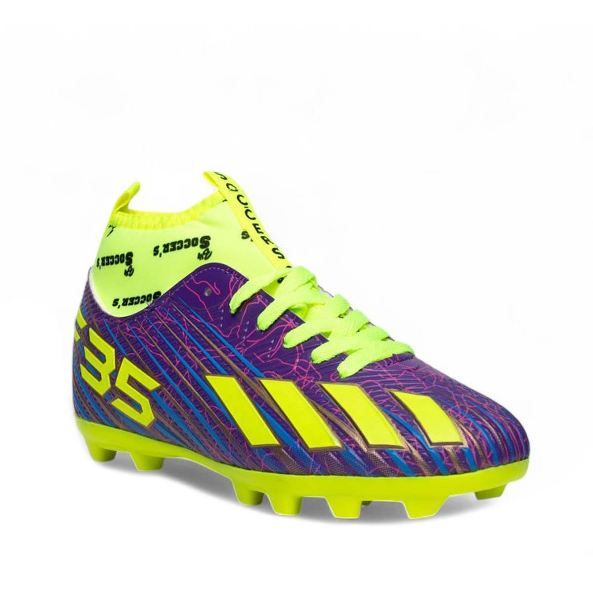 By Soccer'sBy Soccers Erkek F35 Krampon Mor Sarı