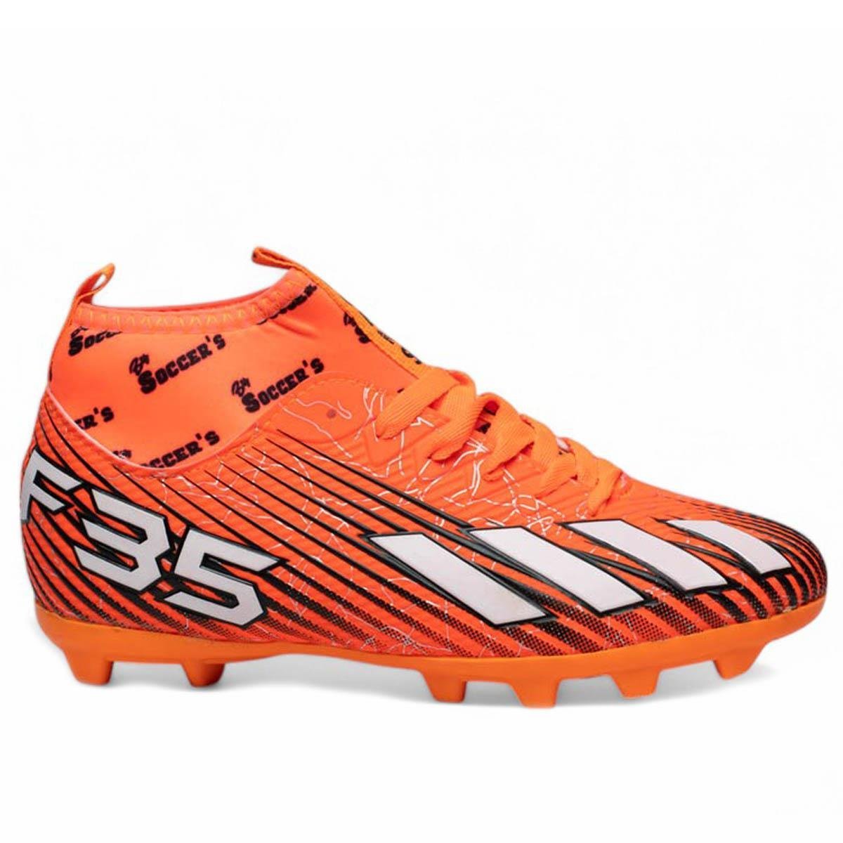 By Soccer'sBy Soccers Erkek F35 Krampon Oranj Beyaz