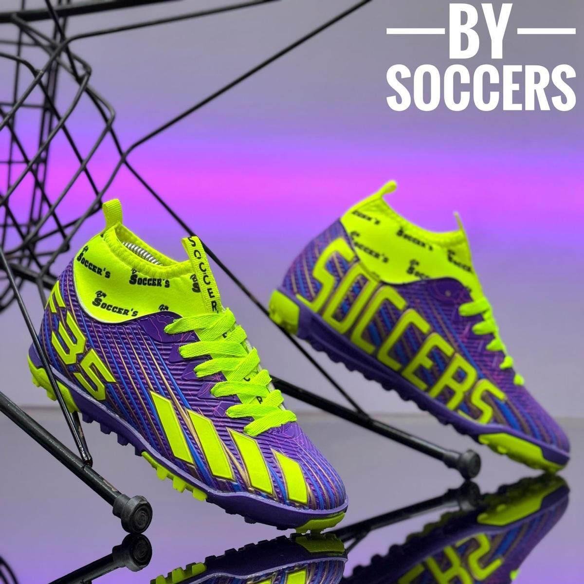 By Soccer'sBy Soccers Filet Halı Saha F35 Mor Sarı