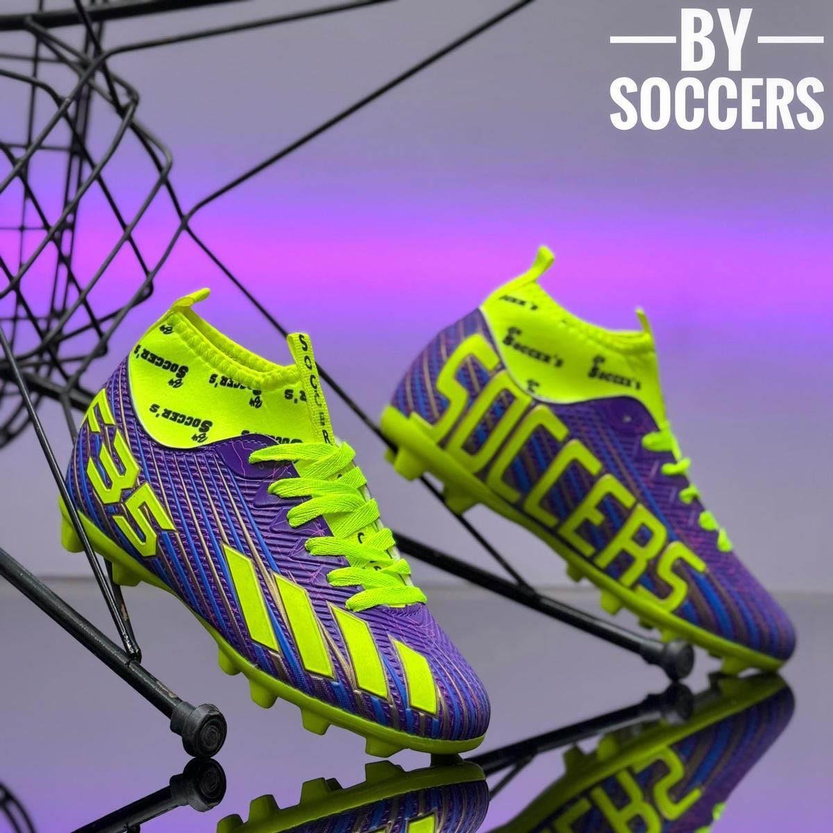By Soccer'sBy Soccers Filet Krampon F35 Mor Sarı