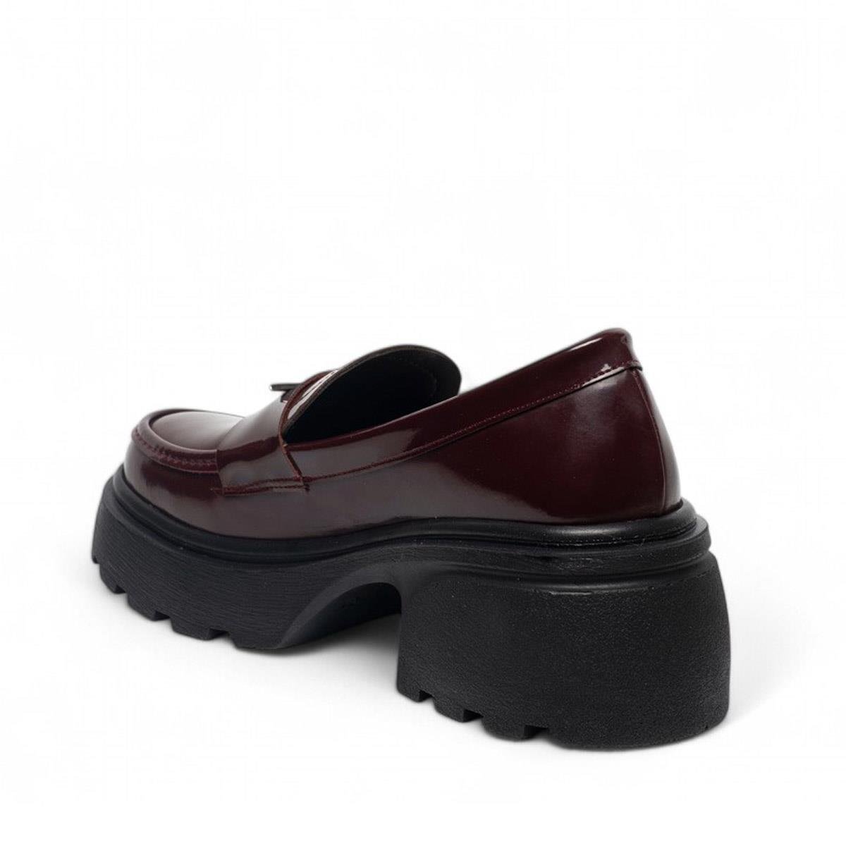 Diva ModDiva Mod Zenne Loafer Ayakkabı 2500 Rugan Bordo