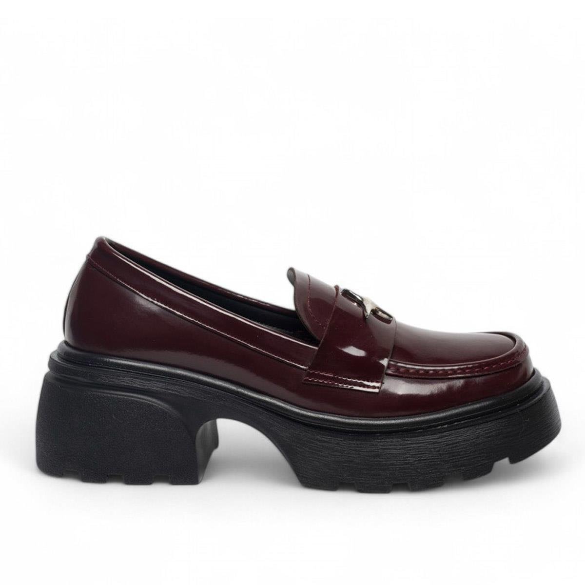 Diva ModDiva Mod Zenne Loafer Ayakkabı 2500 Rugan Bordo