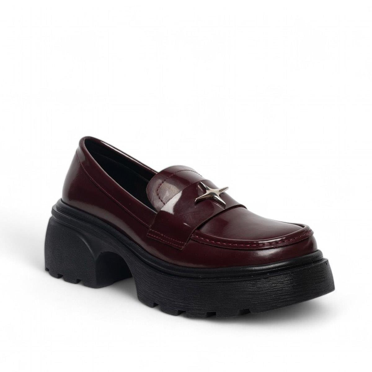 Diva ModDiva Mod Zenne Loafer Ayakkabı 2500 Rugan Bordo