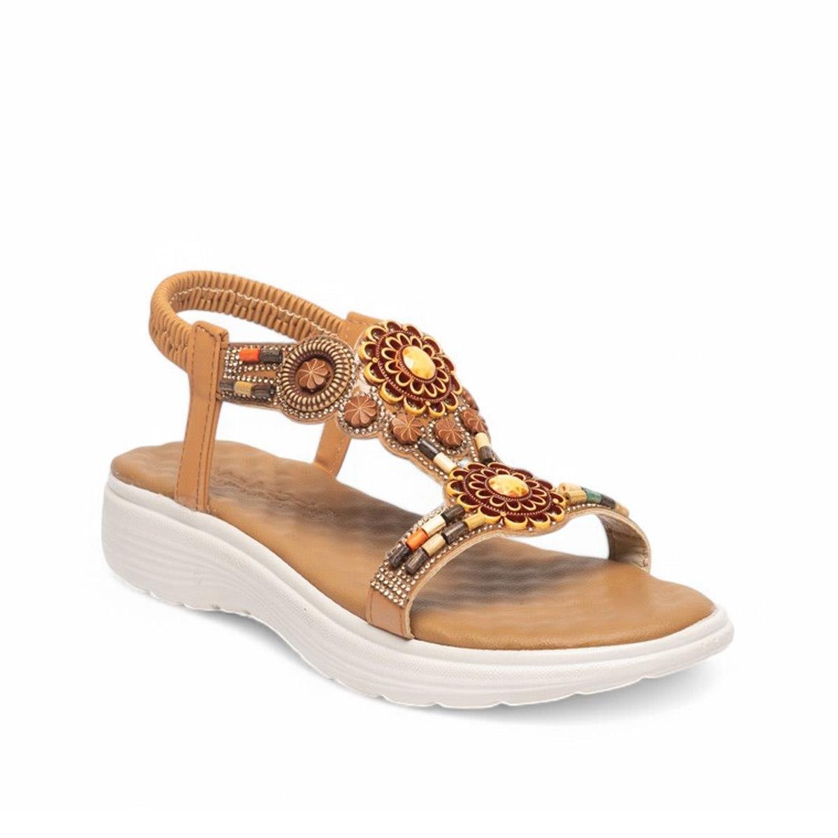 Diva ModGenel Zenne Günlük Sandalet 011 Taba