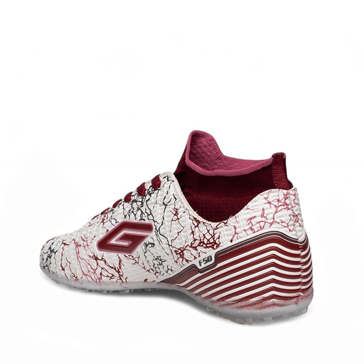 DuganaDugana Erkek F50 Halısaha Beyaz Bordo