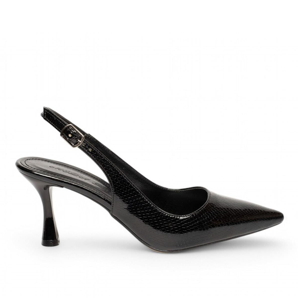 Genel MarkalarGenel Zenne Stiletto 418 Rugan Kroko Siyah