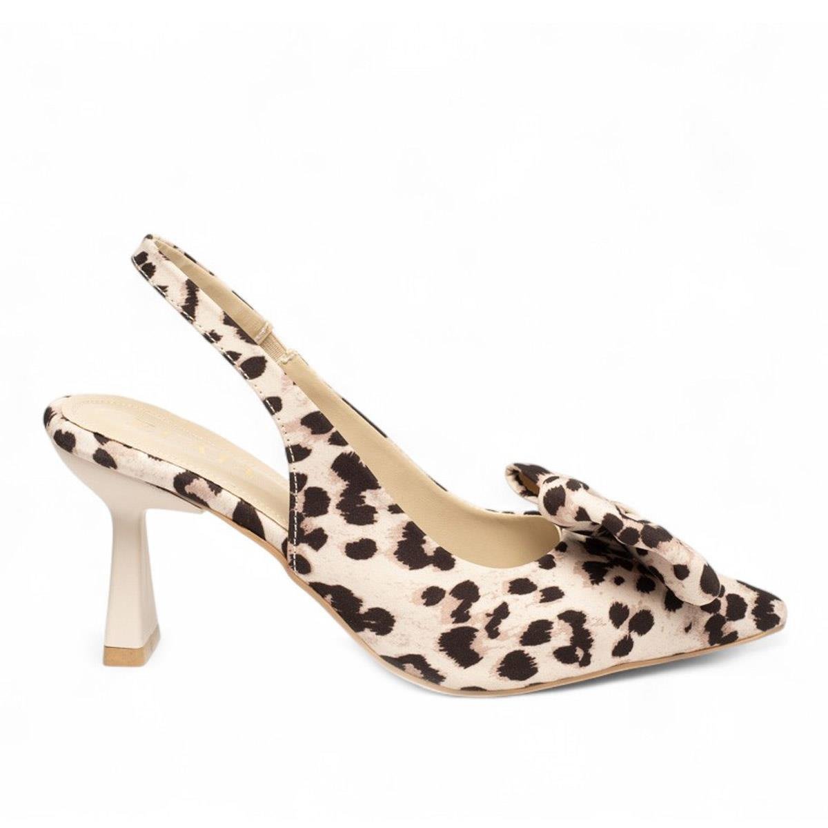 Genel Zenne Stiletto Fiyonk Detaylı 91 Zara Saten Leopar