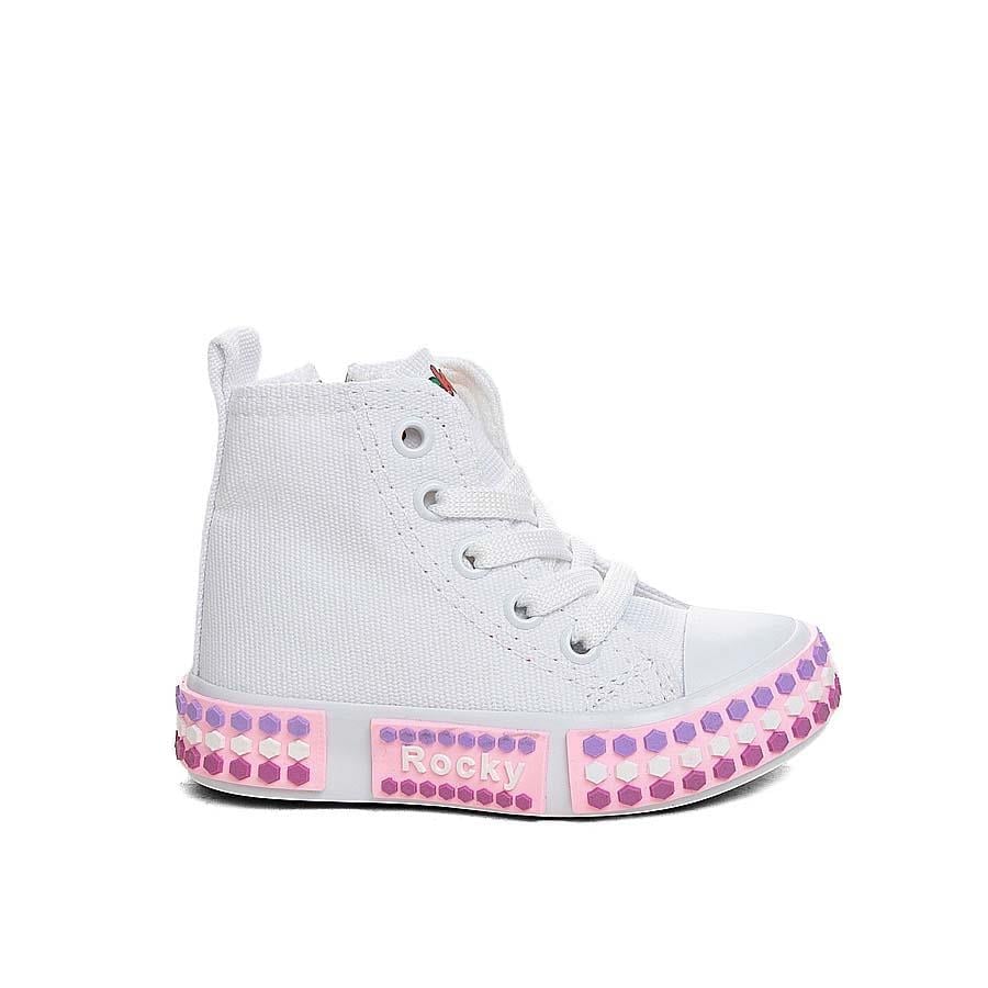 RockyRocky Bebe 675 Keten Beyaz Pembe