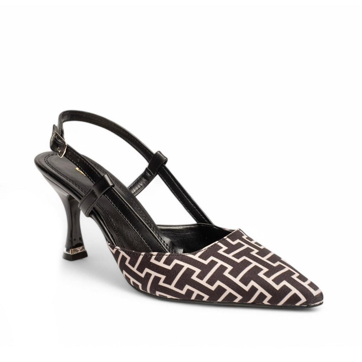 Su PerisiGenel Zenne Stiletto 720-1 Damalı Kot Siyah