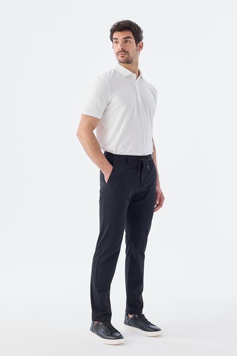 Rahat Kalıp - Comfort Fit Serili Pantolon Spor-Jakamen  Lastikli  Serili