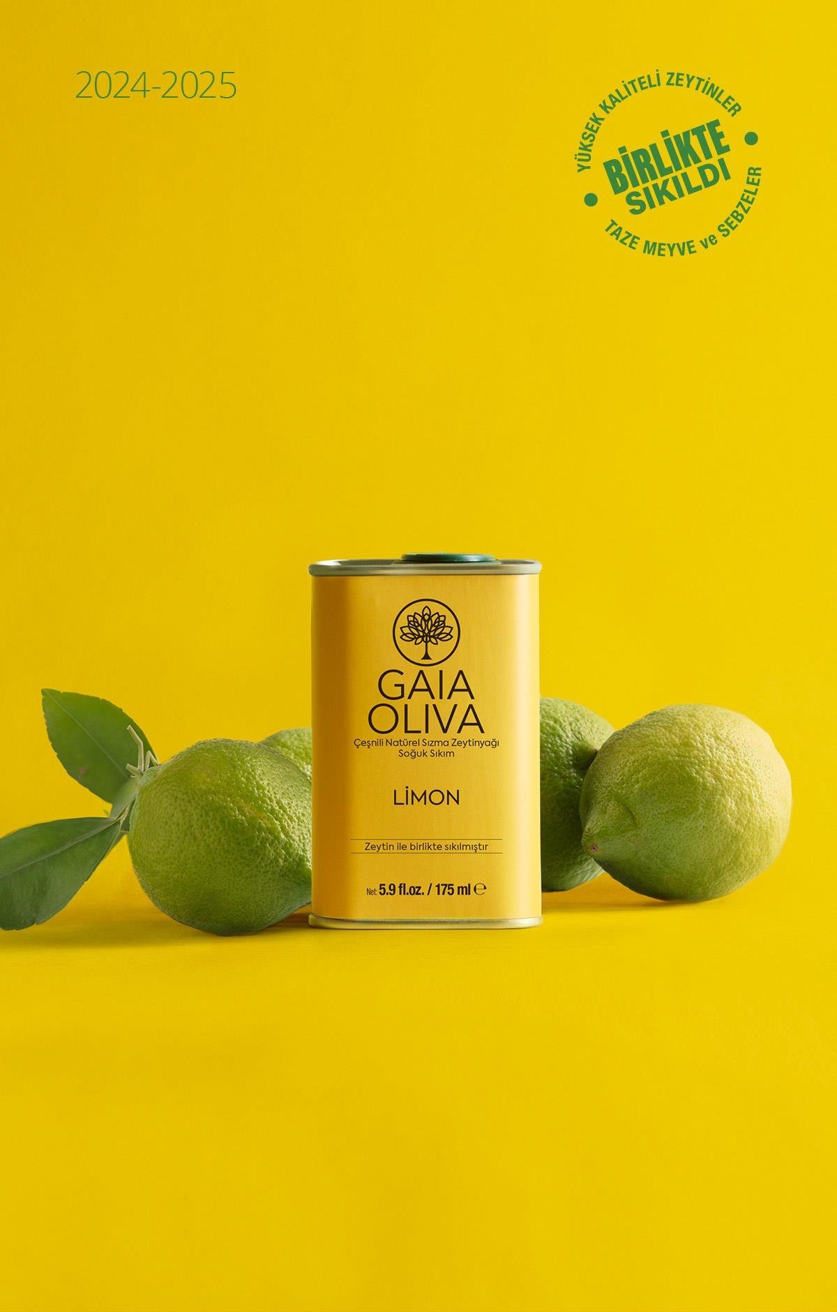 Limon Çeşnili 175 ml Natürel Sızma Zeytinyağı (Yeni Hasat)