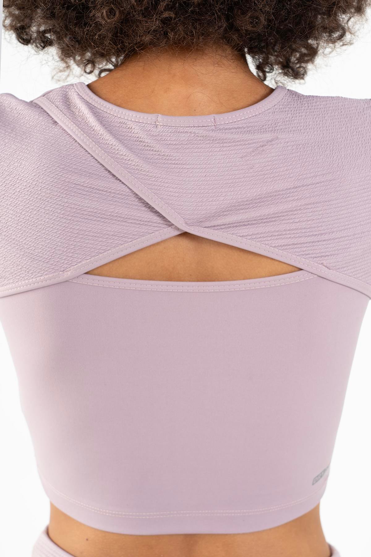 Maraton Active SlimFit Kadın Bisiklet Yaka  Kısa Kol Fitness Crop Top 21973