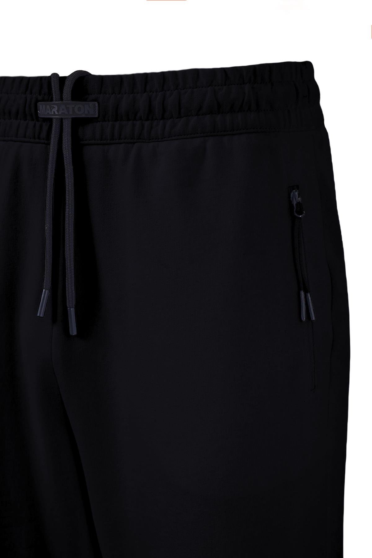 Maraton CASUAL Comfort Kadın  Bol Paça  HYPE Siyah Eşofman Altı 23872