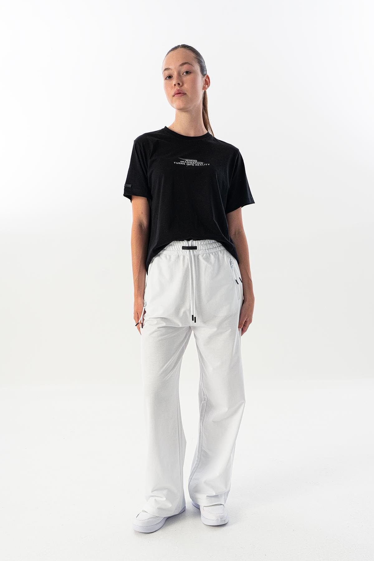 Maraton New Basic Kadın Bisiklet Yaka  Kısa Kol Siyah T-shirt 23825