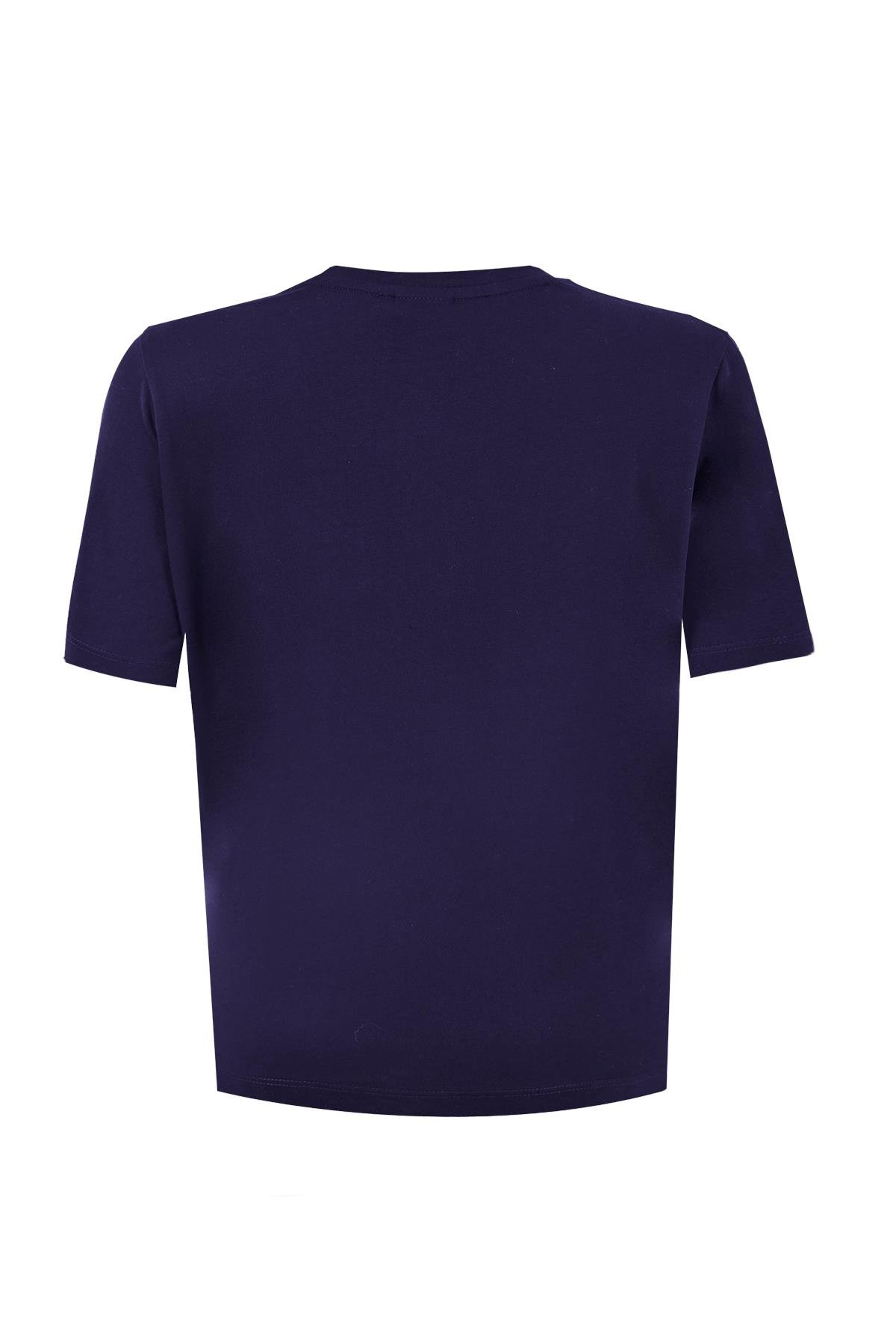 Maraton New Basic Kadın Bisiklet Yaka  Kısa Kol Mor T-shirt 23825