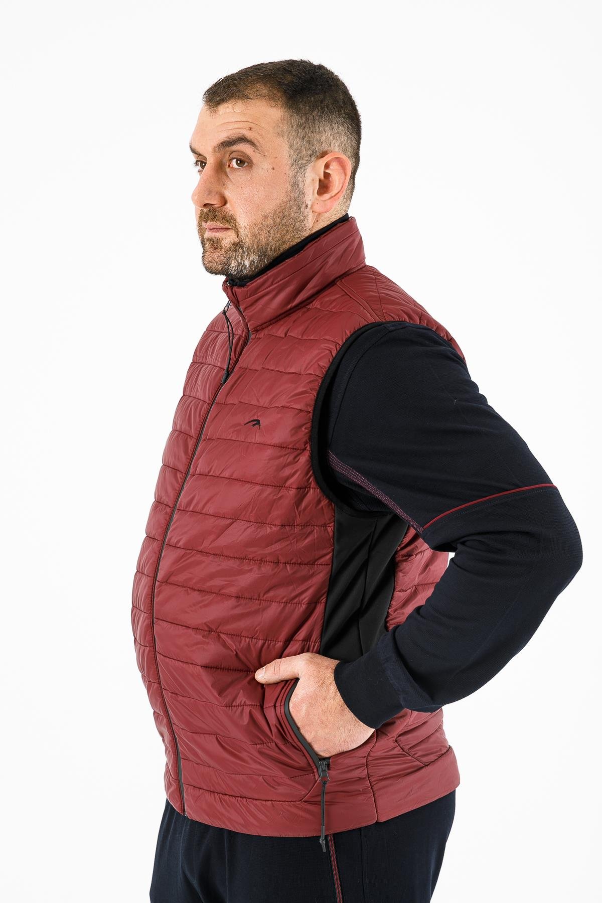Maraton Sportswear Büyük Beden Erkek Dik Yaka  Kolsuz Basic Yelek 18716