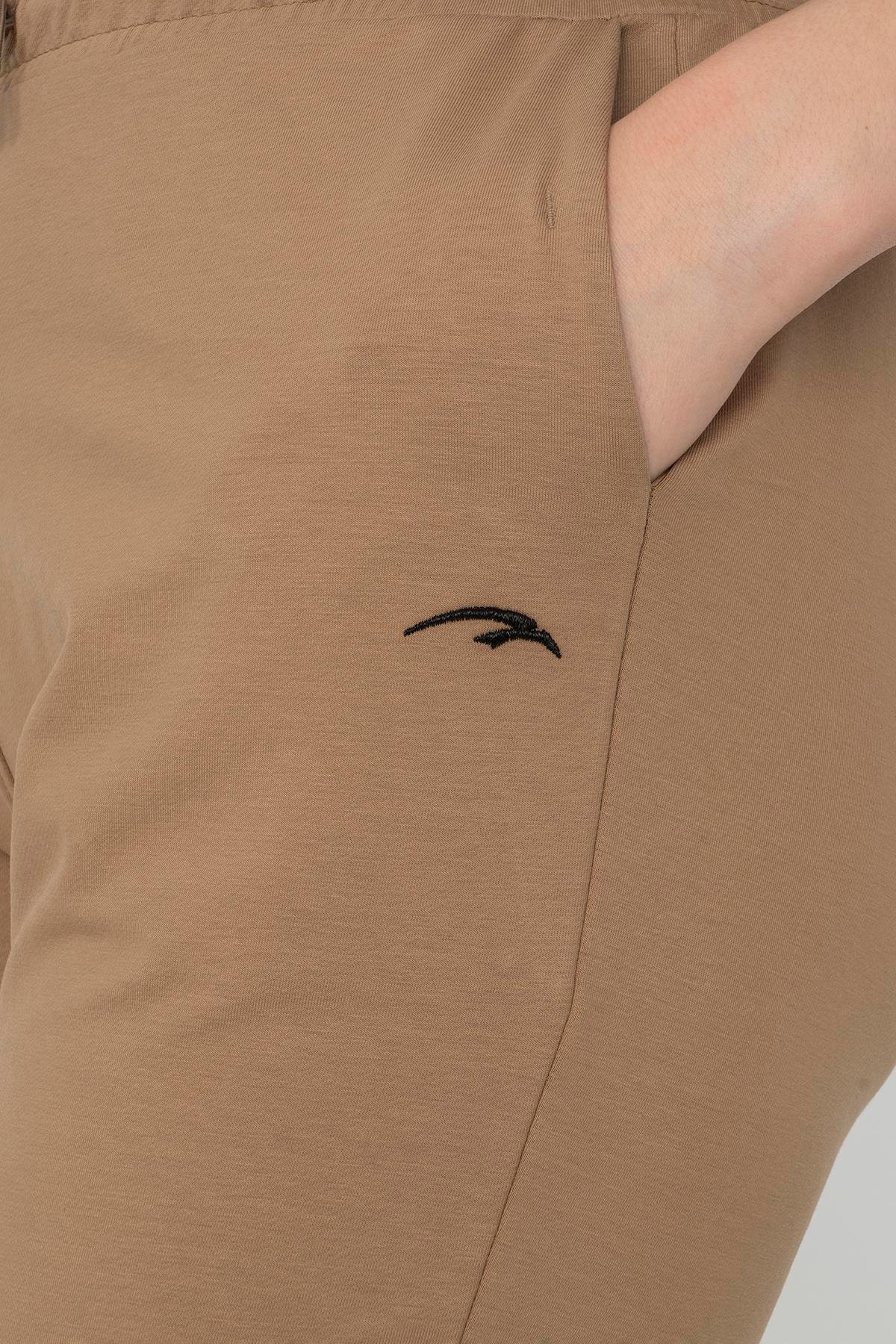 Maraton Sportswear Büyük Beden Kadın  Lastik Paça  Basic Eşofman Altı 21171