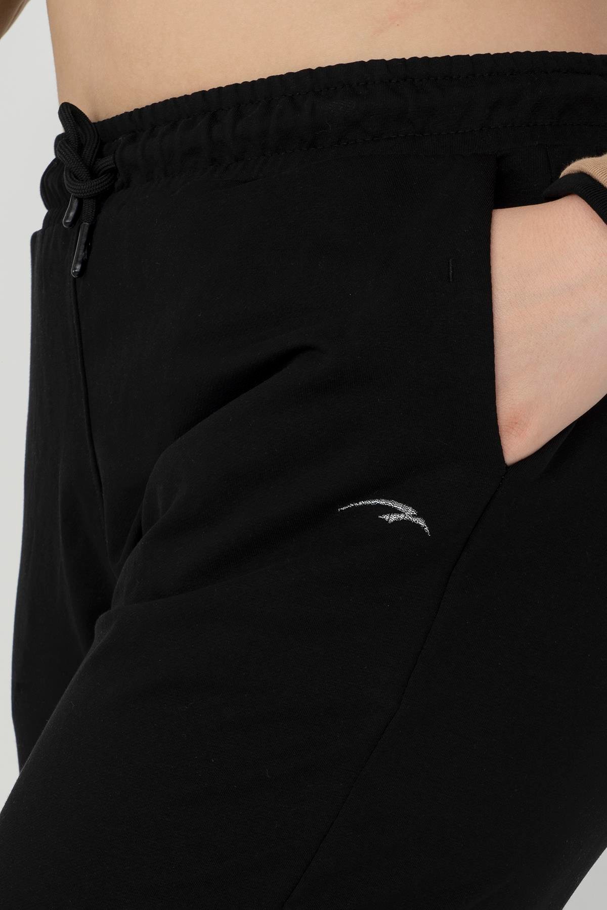 Maraton Sportswear Büyük Beden Kadın  Lastik Paça  Basic Eşofman Altı 21171