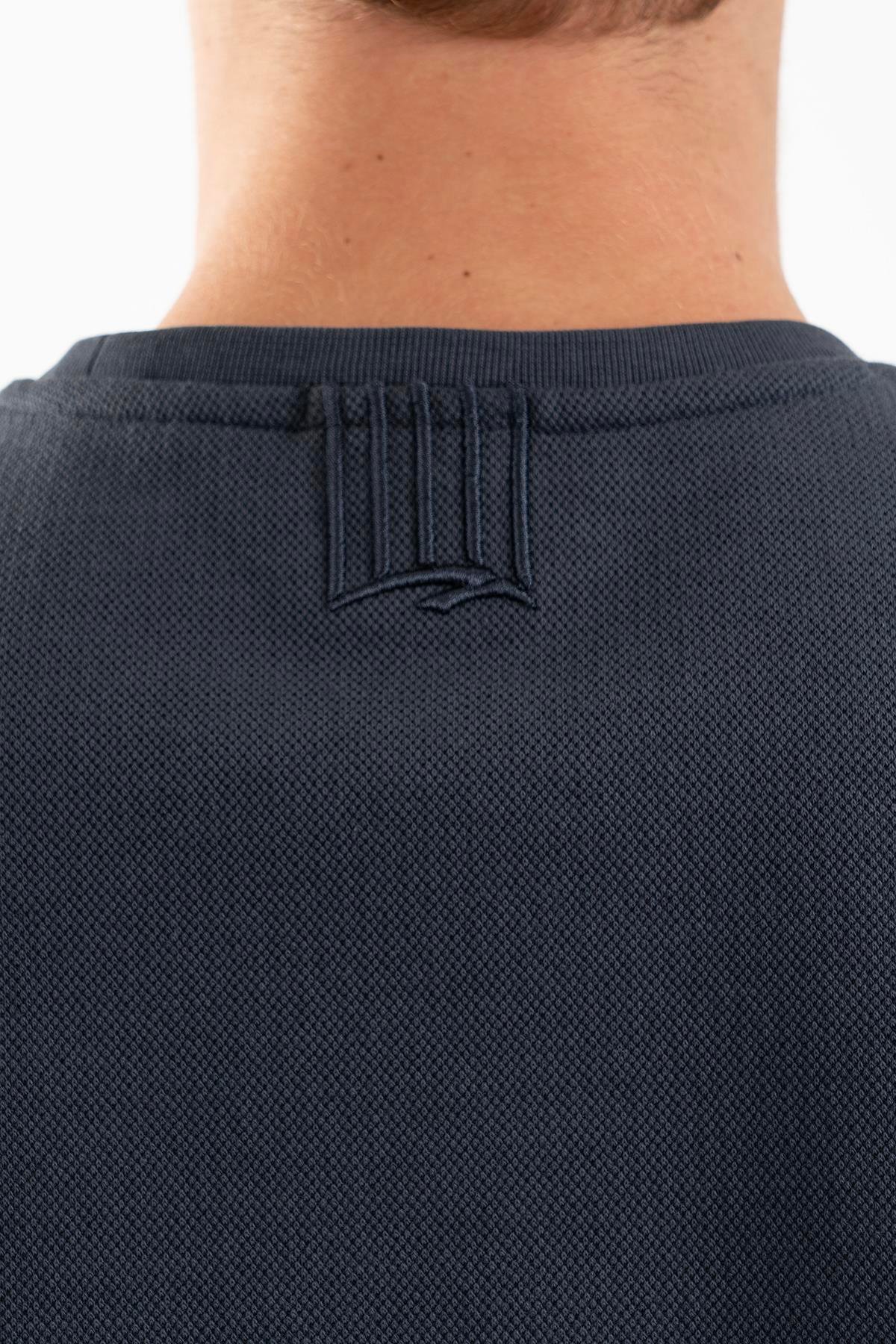 Maraton Sportswear Comfort Erkek Bisiklet Yaka  Takma Kol Basic Sweatshirt 22429