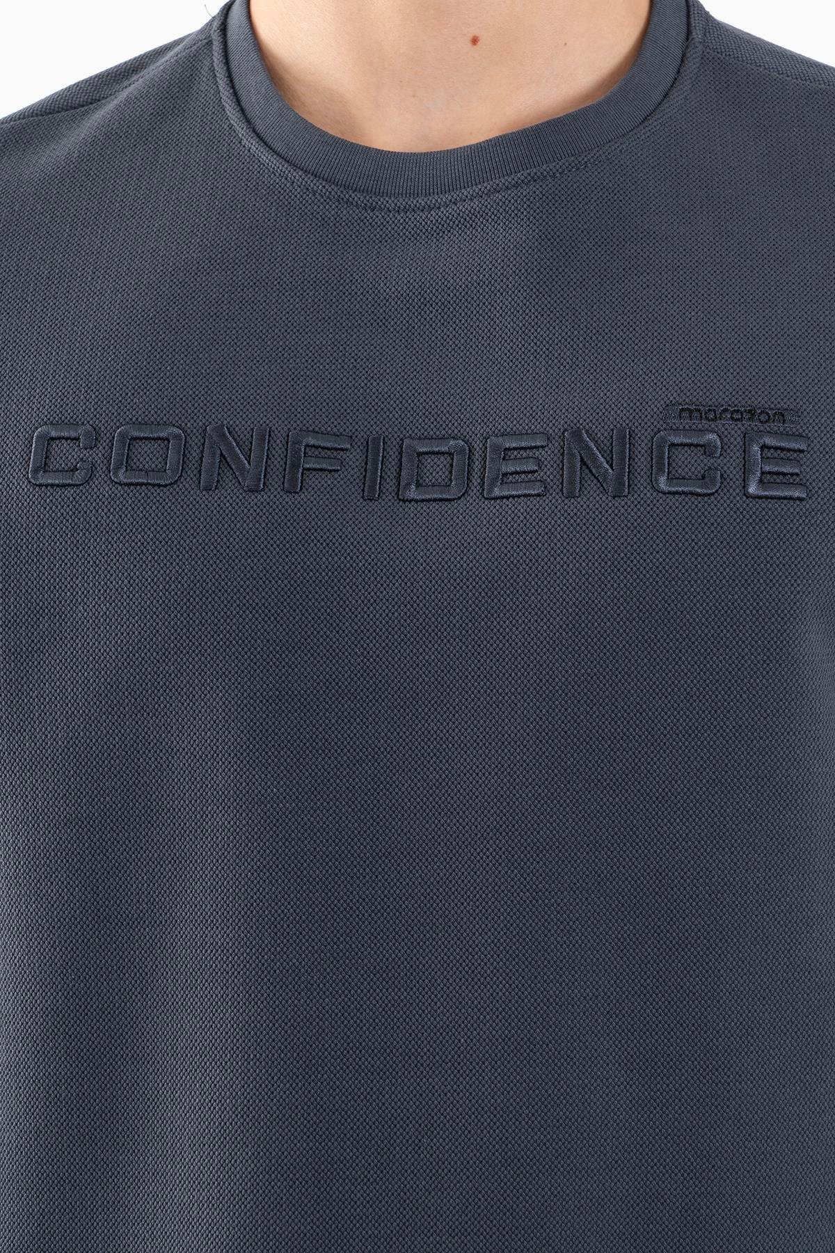 Maraton Sportswear Comfort Erkek Bisiklet Yaka  Takma Kol Basic Sweatshirt 22429