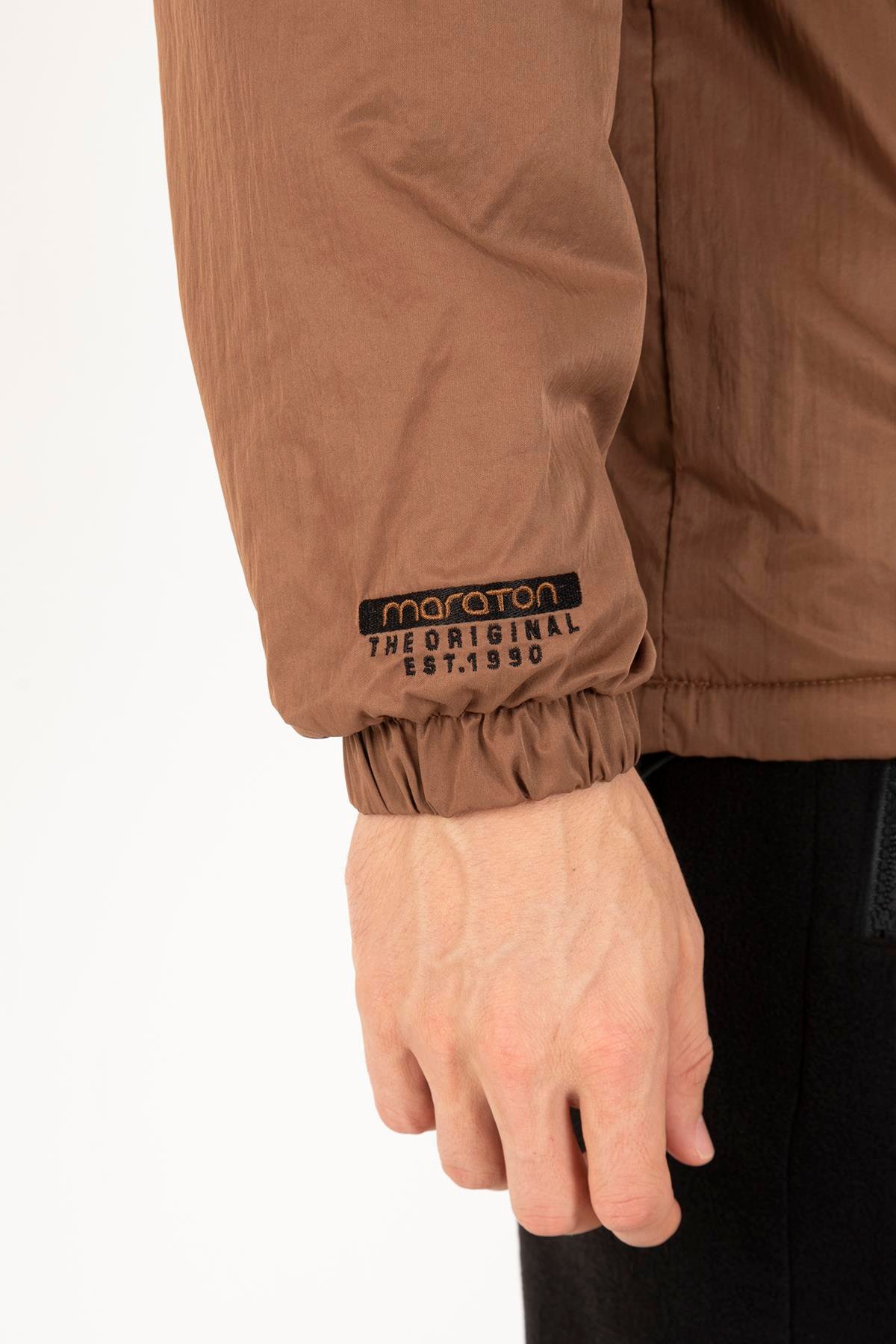 Maraton Sportswear Comfort Erkek Kapşonlu  Uzun Kol Basic Yağmurluk 21353