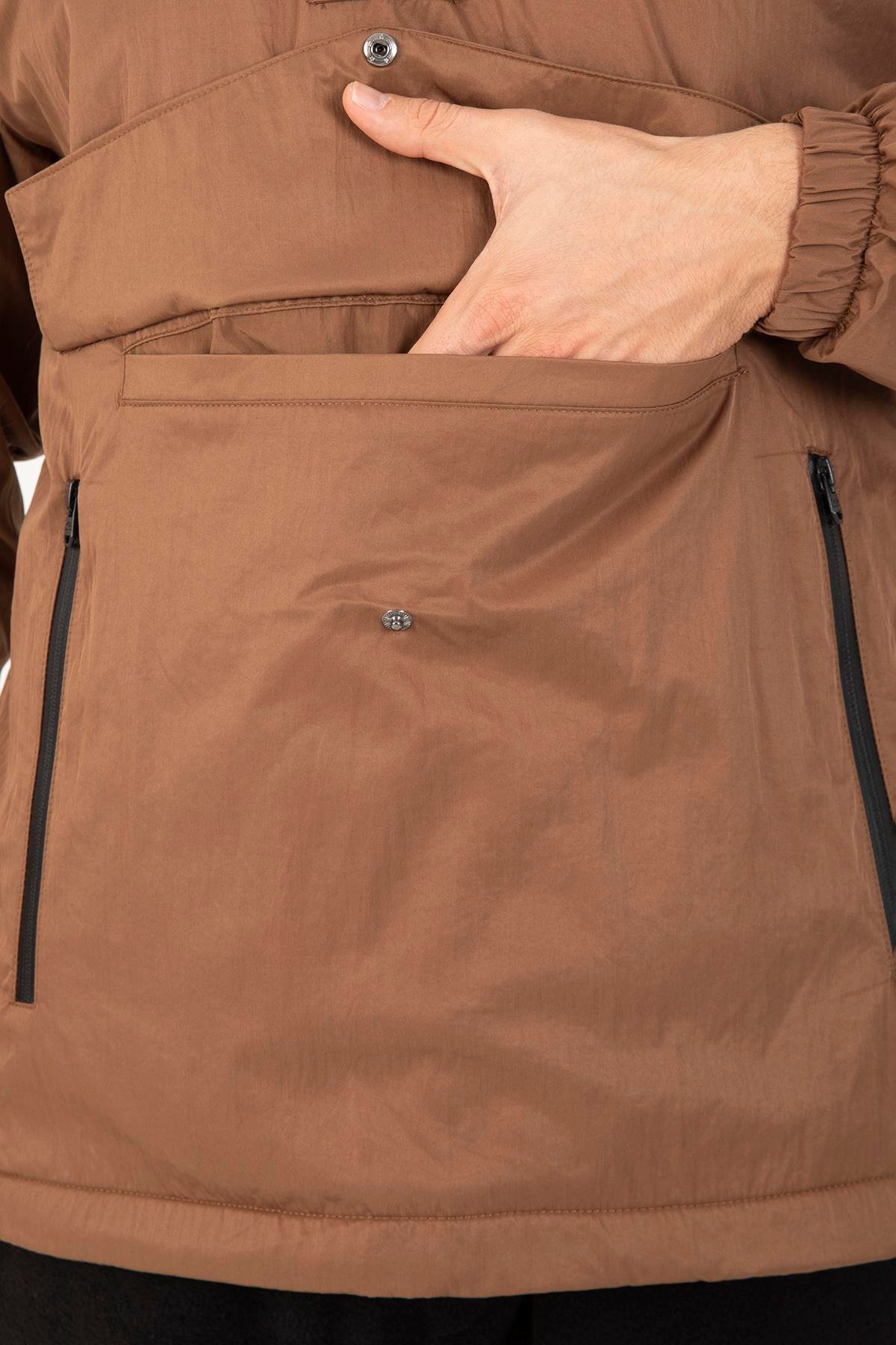 Maraton Sportswear Comfort Erkek Kapşonlu  Uzun Kol Basic Yağmurluk 21353